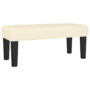 Lavice krémová 70 x 30 x 30 cm umělá kůže - obrázek 2
