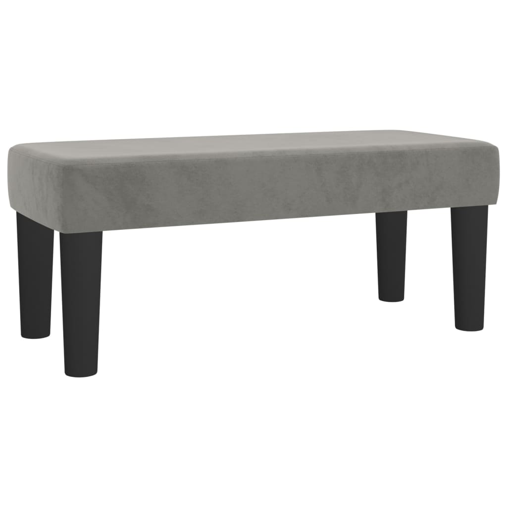 vidaXL Lavice světle šedá 70 x 30 x 30 cm samet