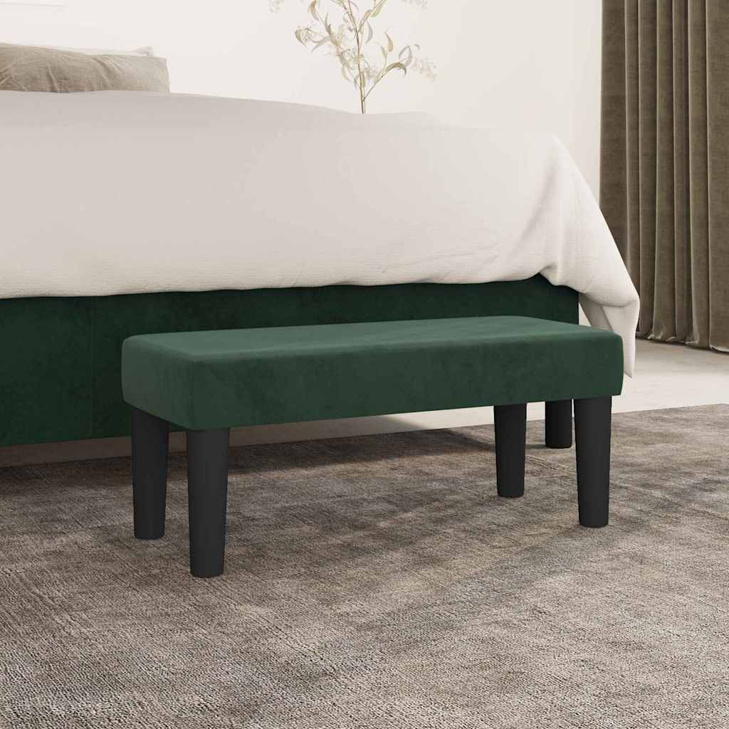 Banc Vert foncé 70x30x30 cm Velours