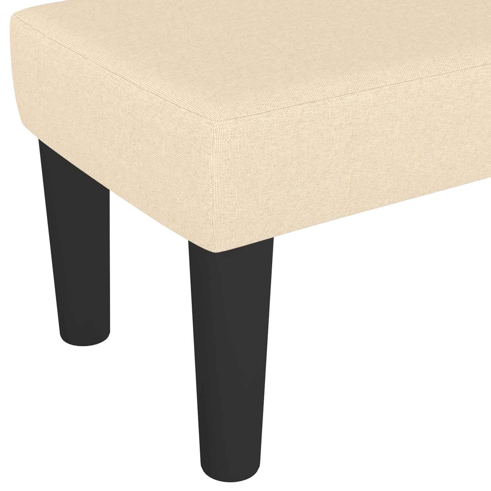 Bankje 100x30x30 cm stof crèmekleurig - Afbeelding 5