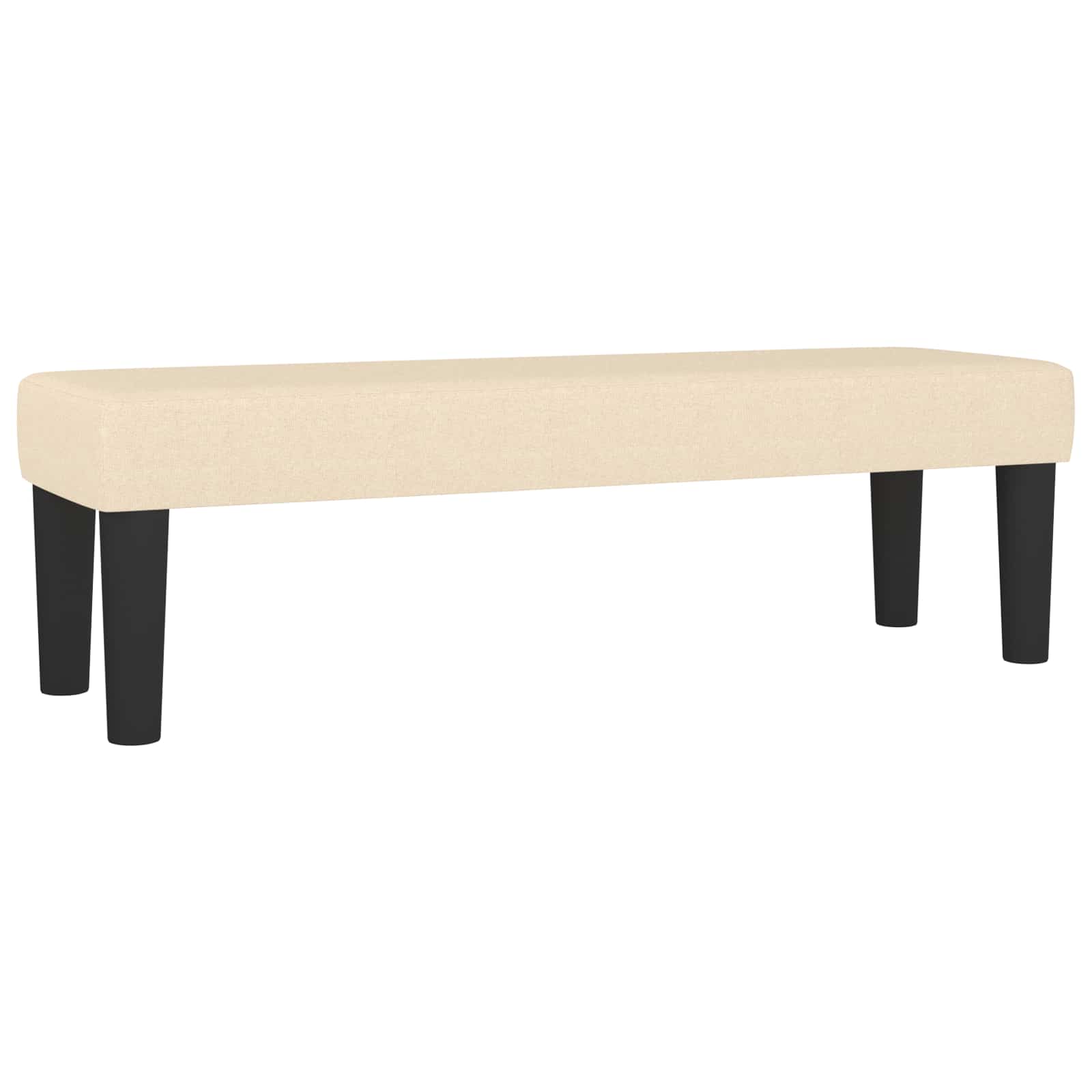 Bankje 100x30x30 cm stof crèmekleurig - Afbeelding 2