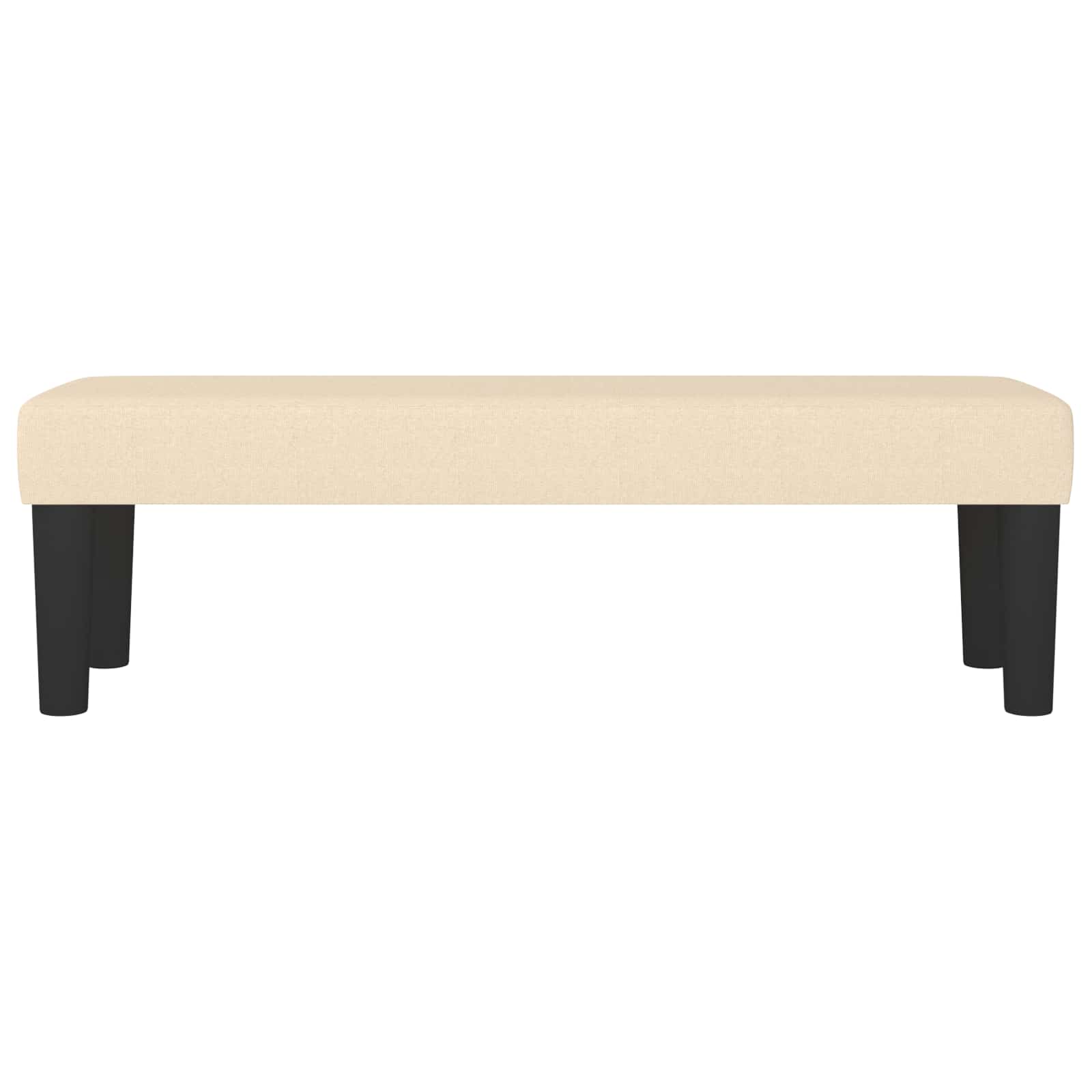 Bankje 100x30x30 cm stof crèmekleurig - Afbeelding 3