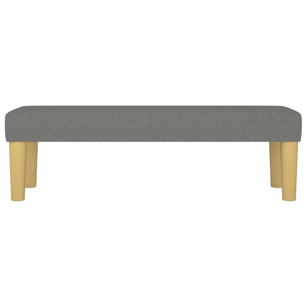 vidaXL Bankje 100x30x30 cm stof donkergrijs afbeelding