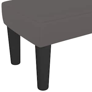 Lavice šedá 100x30x30 cm umělá kůže - obrázek 5