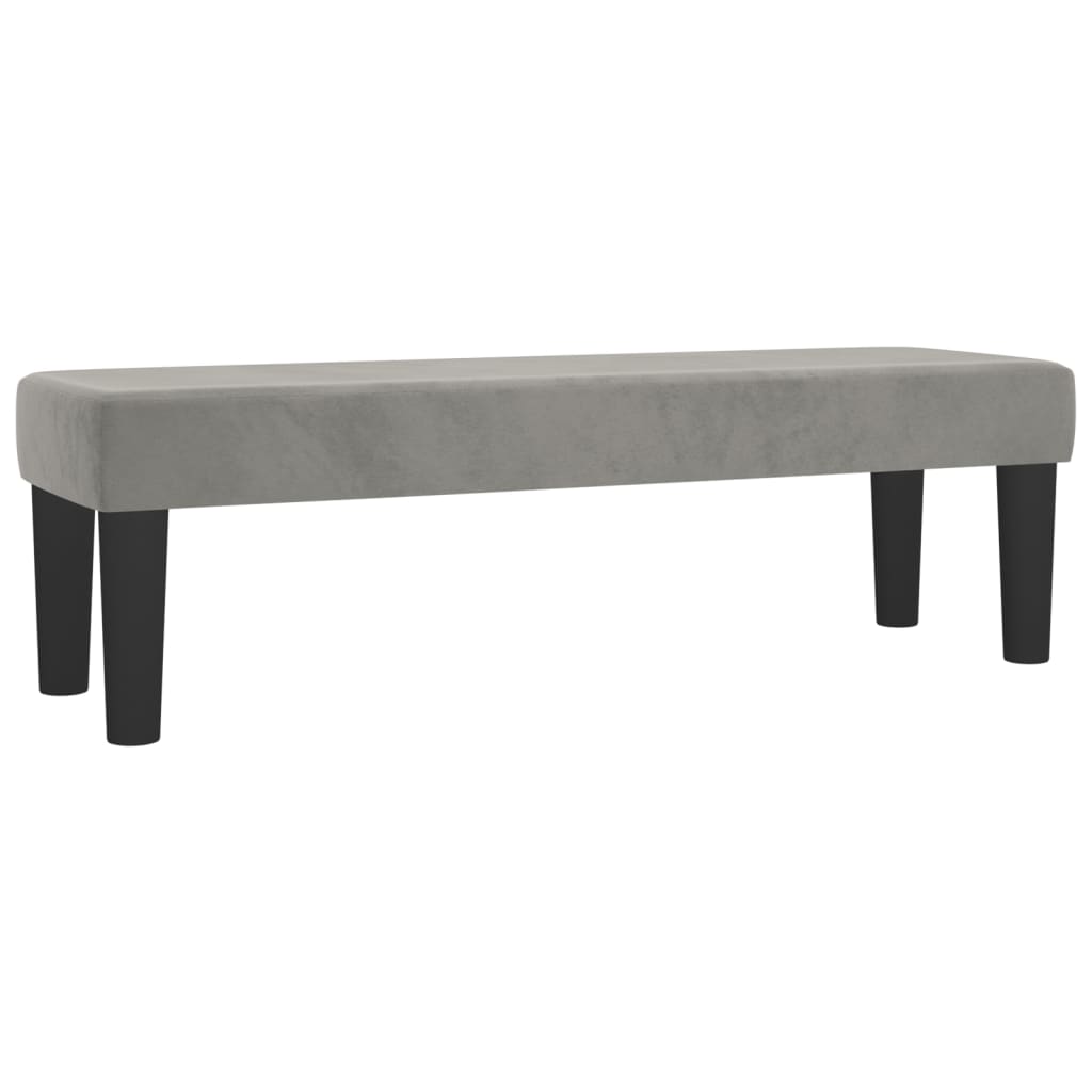 vidaXL Lavice světle šedá 100x30x30 cm samet