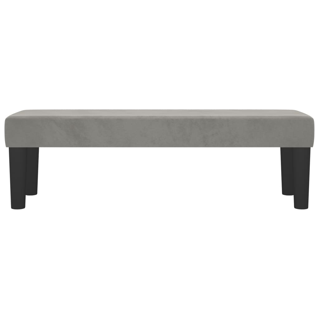 vidaXL Bankje 100x30x30 cm fluweel lichtgrijs afbeelding
