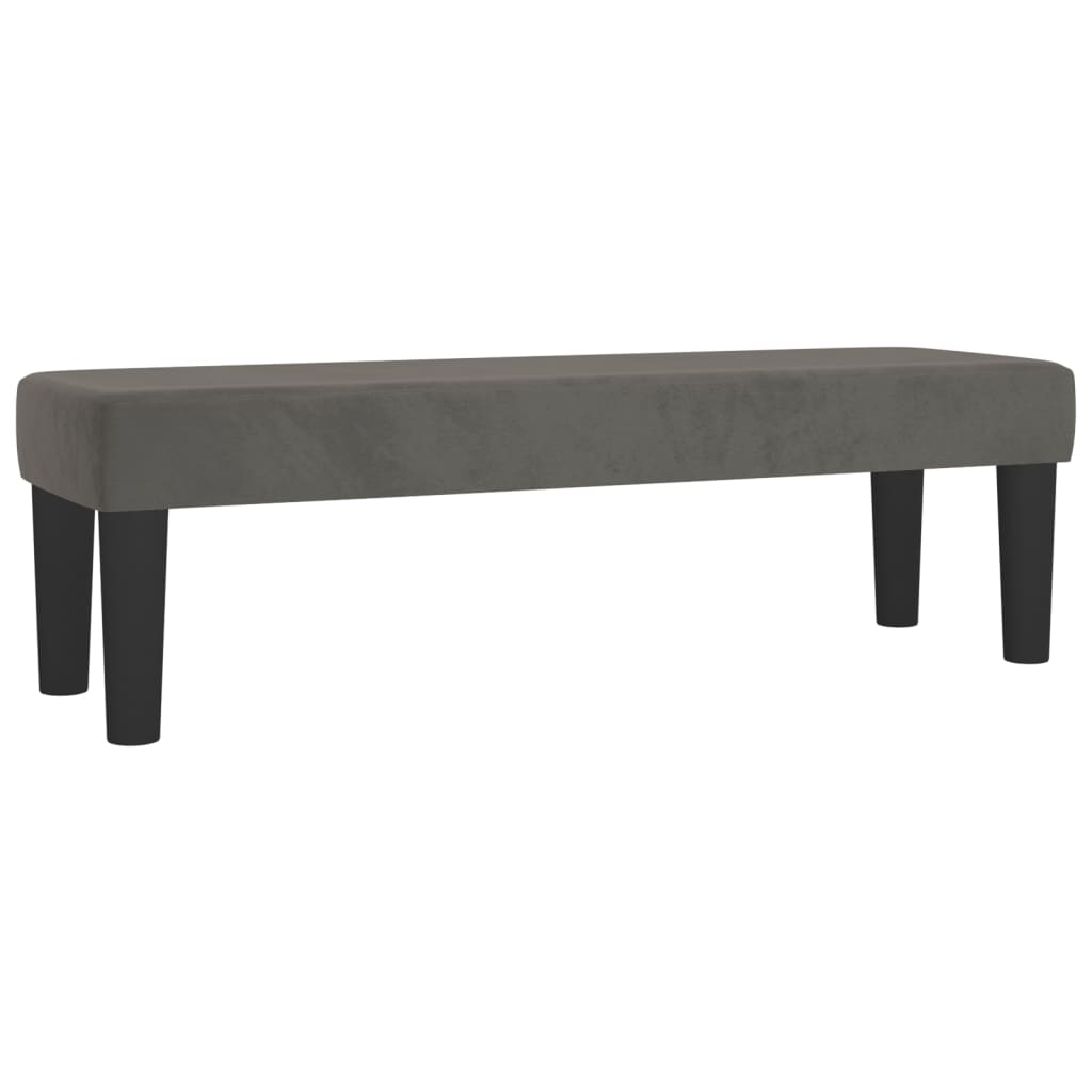 vidaXL Lavice tmavě šedá 100x30x30 cm samet