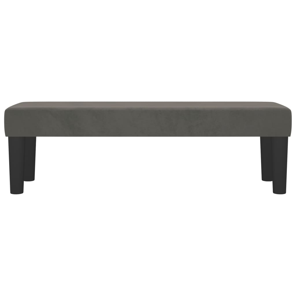 vidaXL Lavička tmavosivá 100x30x30 cm zamat