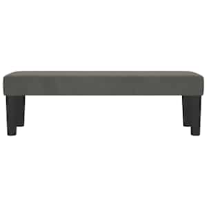 Lavice tmavě šedá 100x30x30 cm samet - obrázek 3
