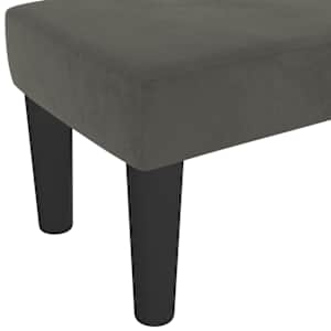 Lavice tmavě šedá 100x30x30 cm samet - obrázek 5