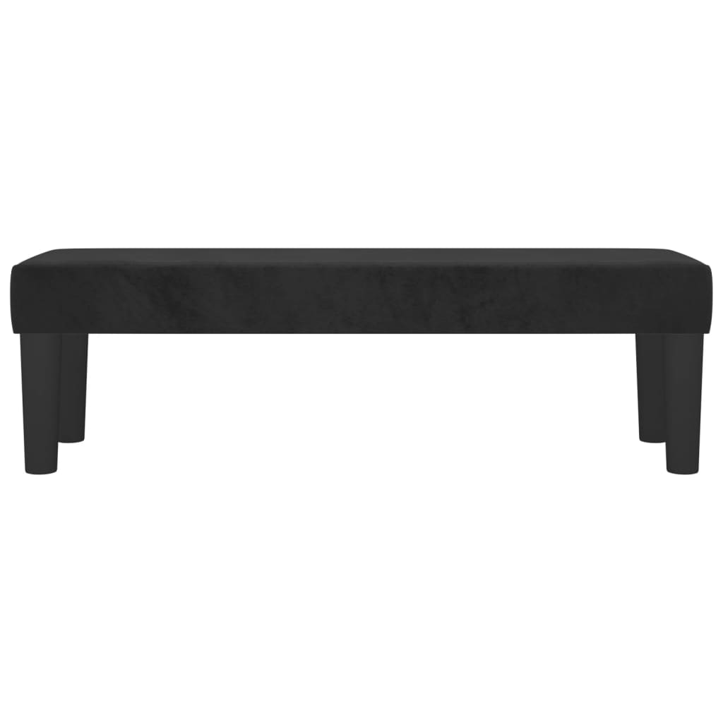 vidaXL Bancă, negru, 100x30x30 cm, catifea