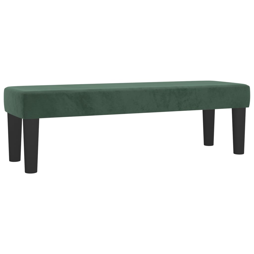 vidaXL Lavice tmavě zelená 100x30x30 cm samet