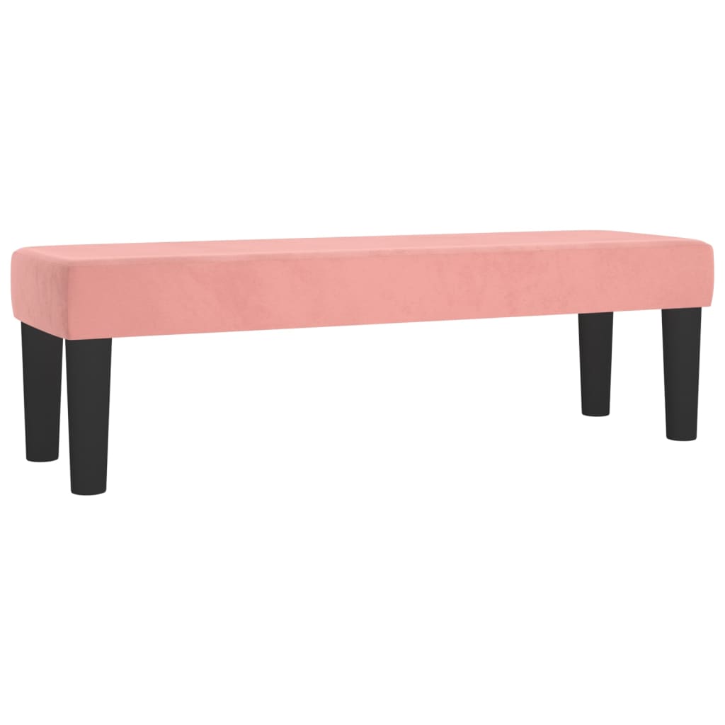vidaXL Lavice růžová 100x30x30 cm samet