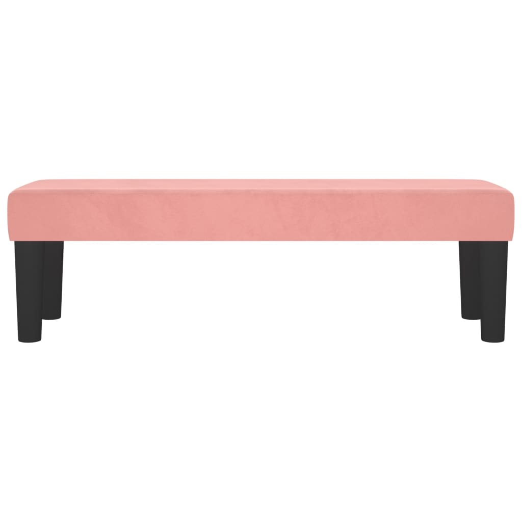 vidaXL Bankje 100x30x30 cm fluweel roze afbeelding