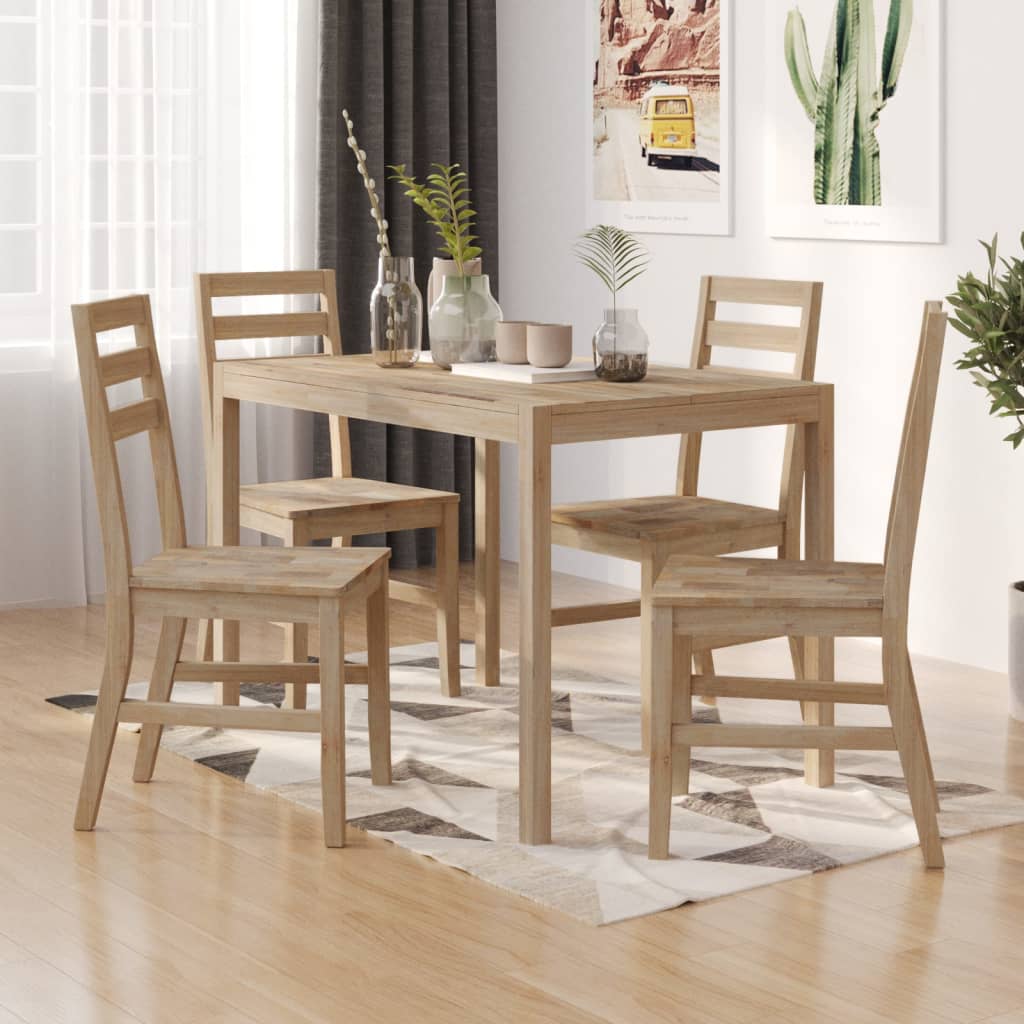 vidaXL Set mobilier de bucătărie, 5 piese, lemn masiv de acacia acacia
