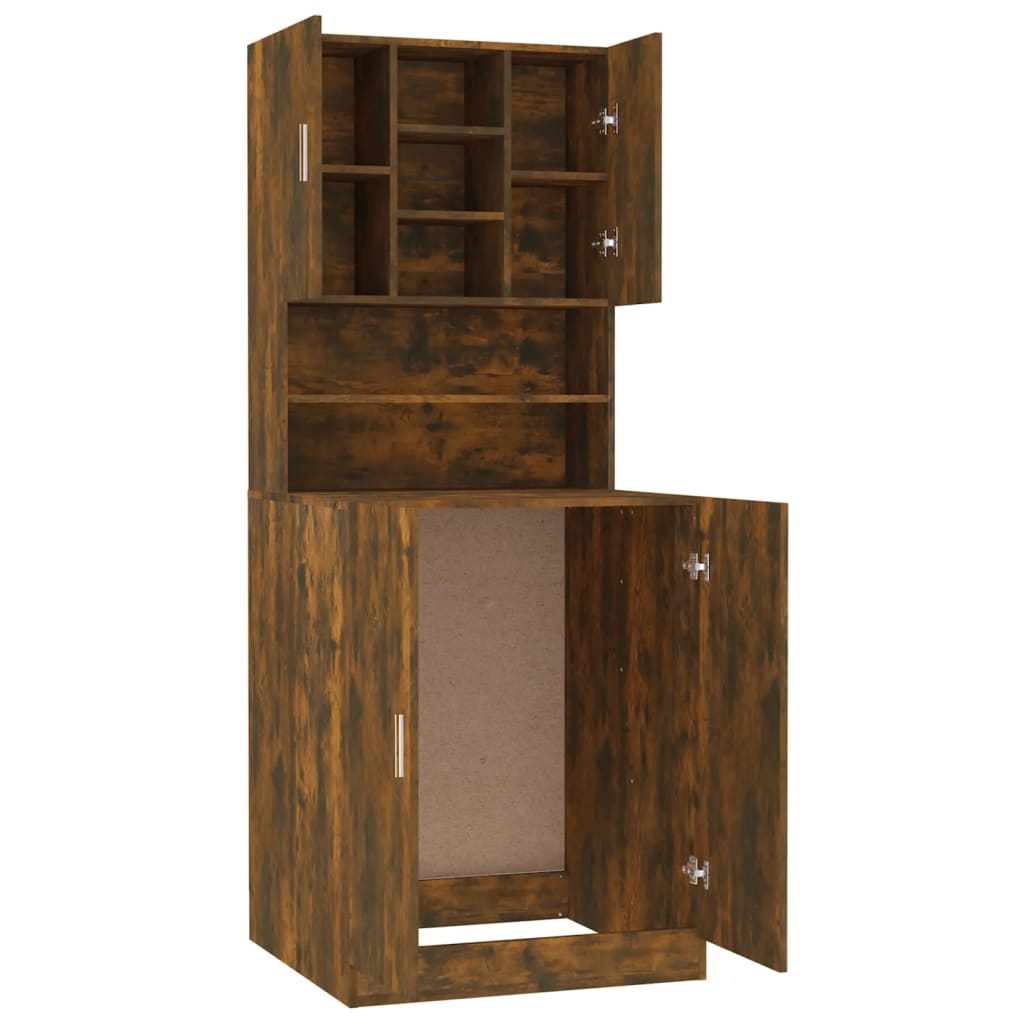 Armoire De Machine à Laver Chêne Fumé Bois D’ingénierie VidaXL 17 width=274