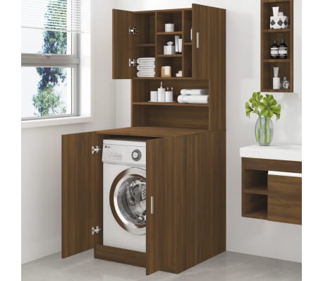 vidaXL Armoire de machine à laver Chêne marron Bois d’ingénierie