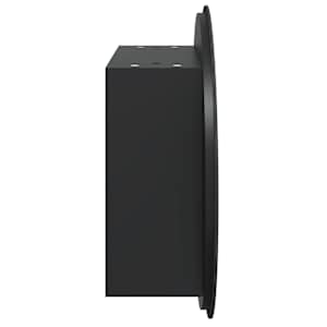 Koupelnová skříňka s kulatým zrcadlem a LED černá 40x40x17,5 cm - obrázek 7