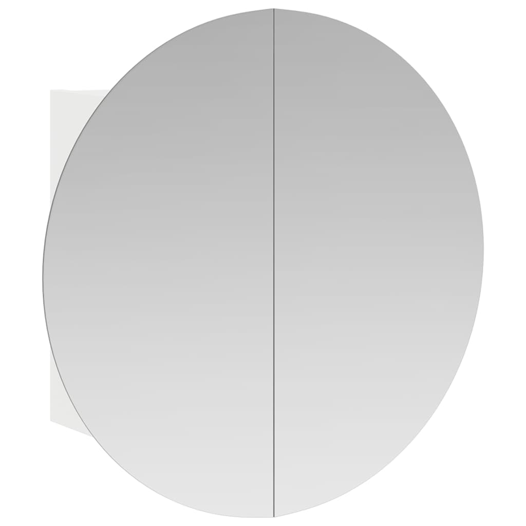 vidaXL Koupelnová skříňka s kulatým zrcadlem a LED bílá 47x47x17,5 cm
