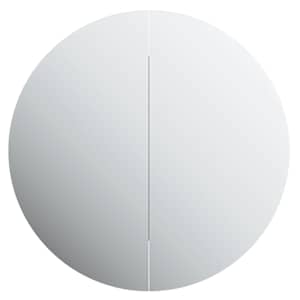 Koupelnová skříňka s kulatým zrcadlem a LED šedá 47x47x17,5 cm - obrázek 6
