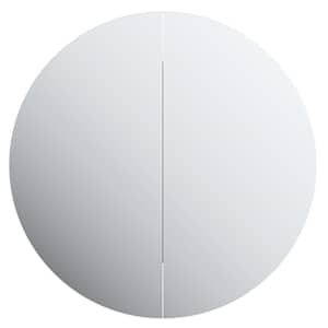 Koupelnová skříňka s kulatým zrcadlem a LED černá 54x54x17,5 cm - obrázek 6