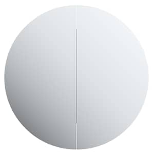 Koupelnová skříňka s kulatým zrcadlem a LED dub 54x54x17,5 cm - obrázek 6