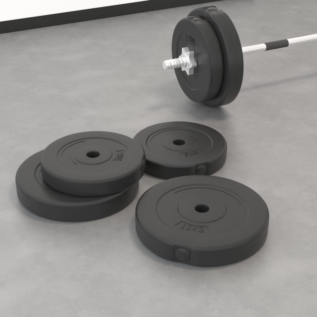 vida XL Hantelscheiben 4 Stk. 30 kg Zement