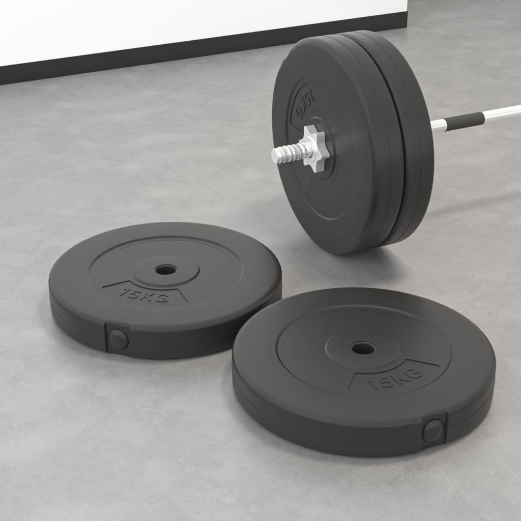 vida XL Hantelscheiben 2 Stk. 30 kg Zement
