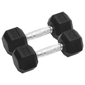 vidaXL hantlid 2 tk, 6 kg, t&auml;ismetallist