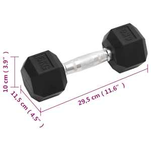 Jednoruční činky 2 ks 12 kg celá litina - obrázek 8