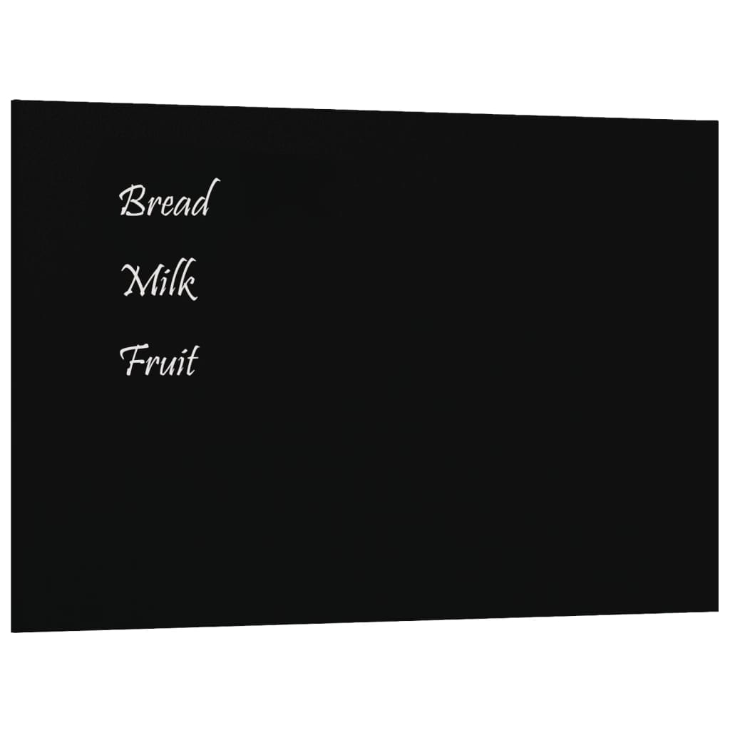 Image of vidaXL Wall-mounted Magnetic Board Black 40x30 cm Tempered Glass