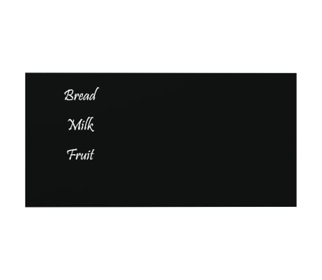 vidaXL Quadro magn&eacute;tico de parede 60x30 cm vidro temperado preto