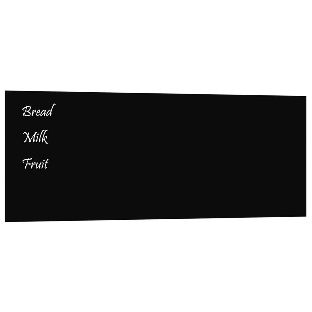 Image of vidaXL Wall-mounted Magnetic Board Black 80x30 cm Tempered Glass