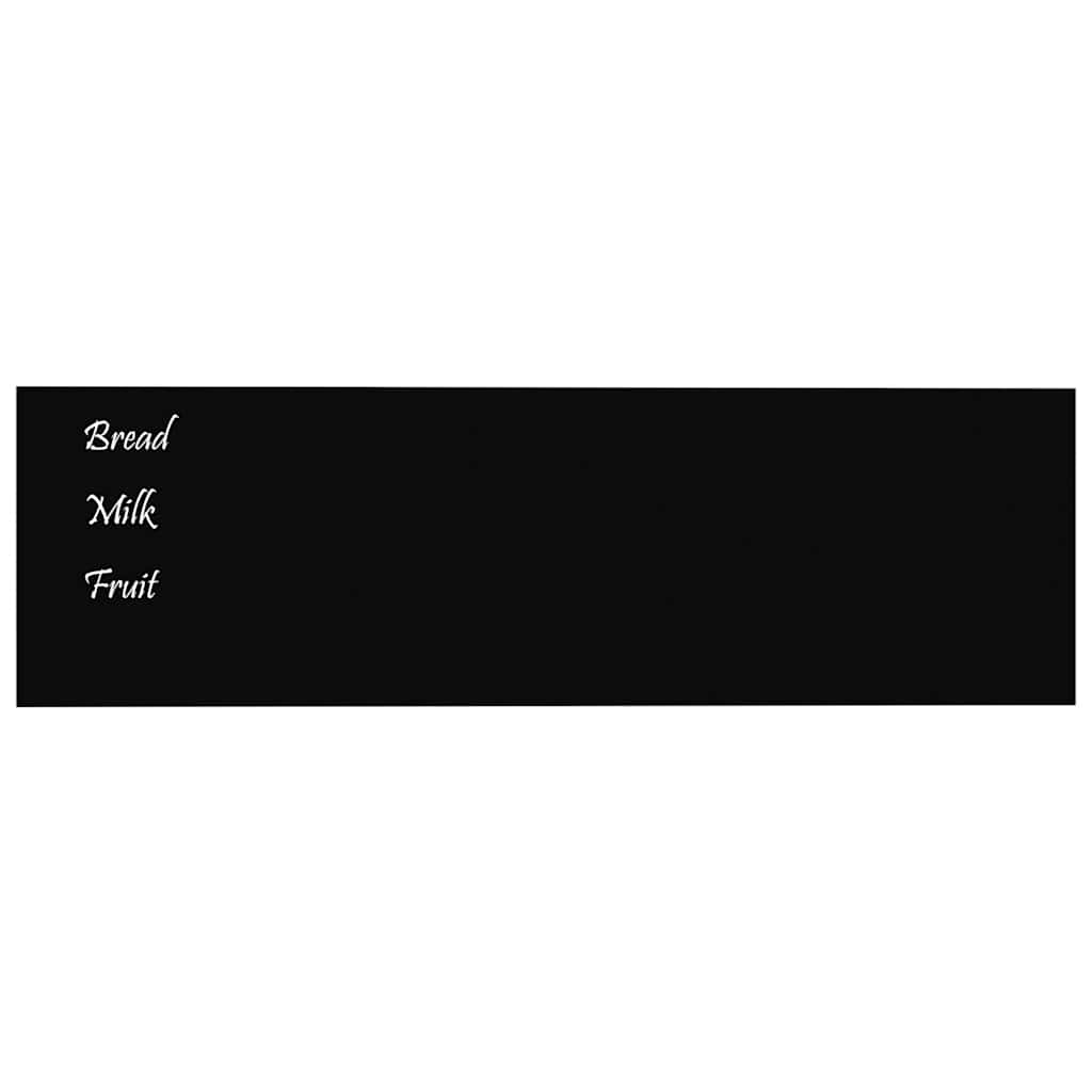 vidaXL Magneetbord voor aan de wand 100x30 cm gehard glas zwart
