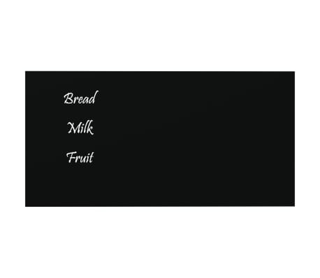 vidaXL Quadro magn&eacute;tico de parede 40x20 cm vidro temperado preto