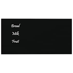 vidaXL Quadro magn&eacute;tico de parede 40x20 cm vidro temperado preto