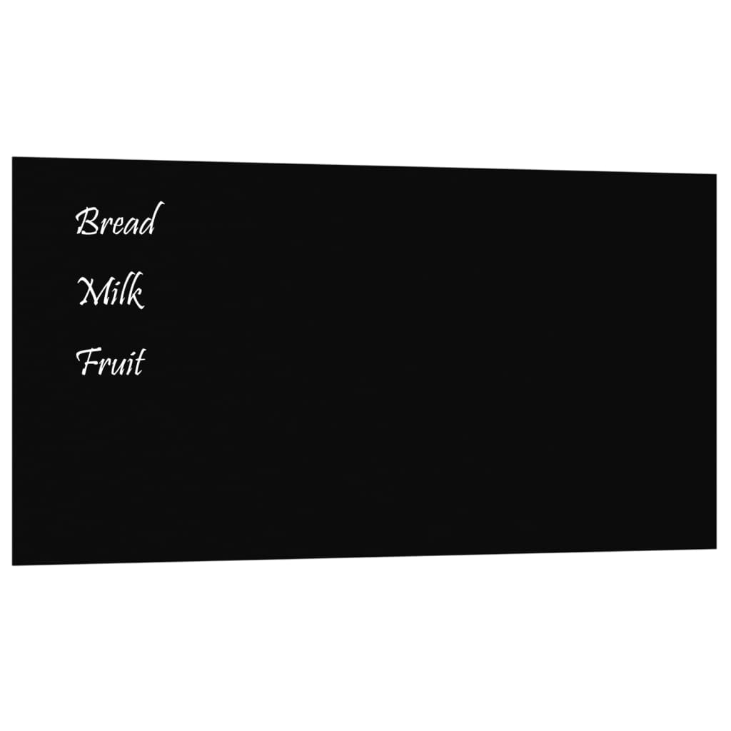 Image of vidaXL Wall-mounted Magnetic Board Black 80x40 cm Tempered Glass