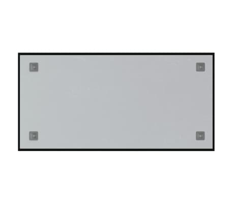 LuxeLivin' - Magneetbord voor aan de wand 30x20 cm gehard glas zwart