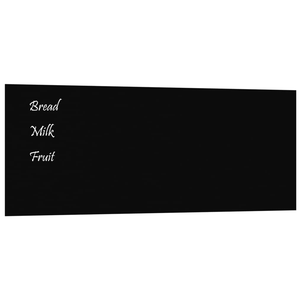 Image of vidaXL Wall-mounted Magnetic Board Black 100x40 cm Tempered Glass