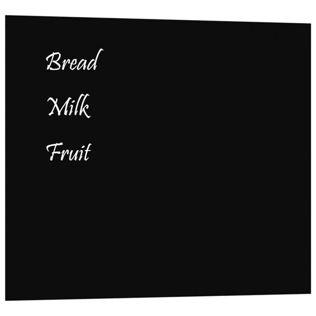Image of vidaXL Wall-mounted Magnetic Board Black 60x50 cm Tempered Glass