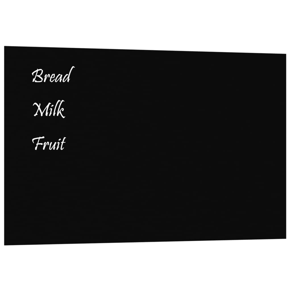 Image of vidaXL Wall-mounted Magnetic Board Black 80x50 cm Tempered Glass