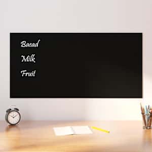 Nástěnná magnetická tabule černá 100 x 50 cm tvrzené sklo
