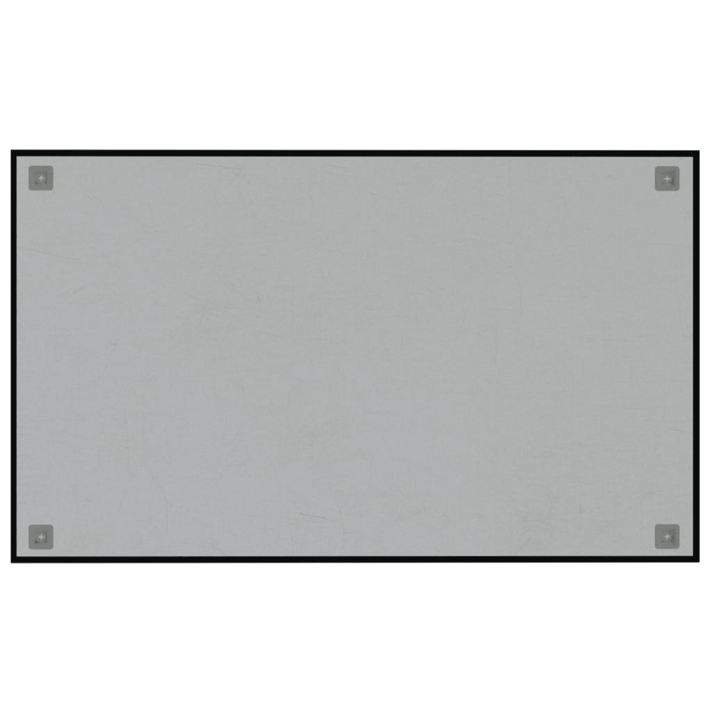 Magneetbord wandgemonteerd 100x60 cm gehard glas zwart