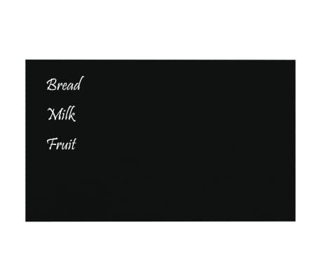 vidaXL magnētiskā tāfele, stiprināma pie sienas, melna, 100x60 cm