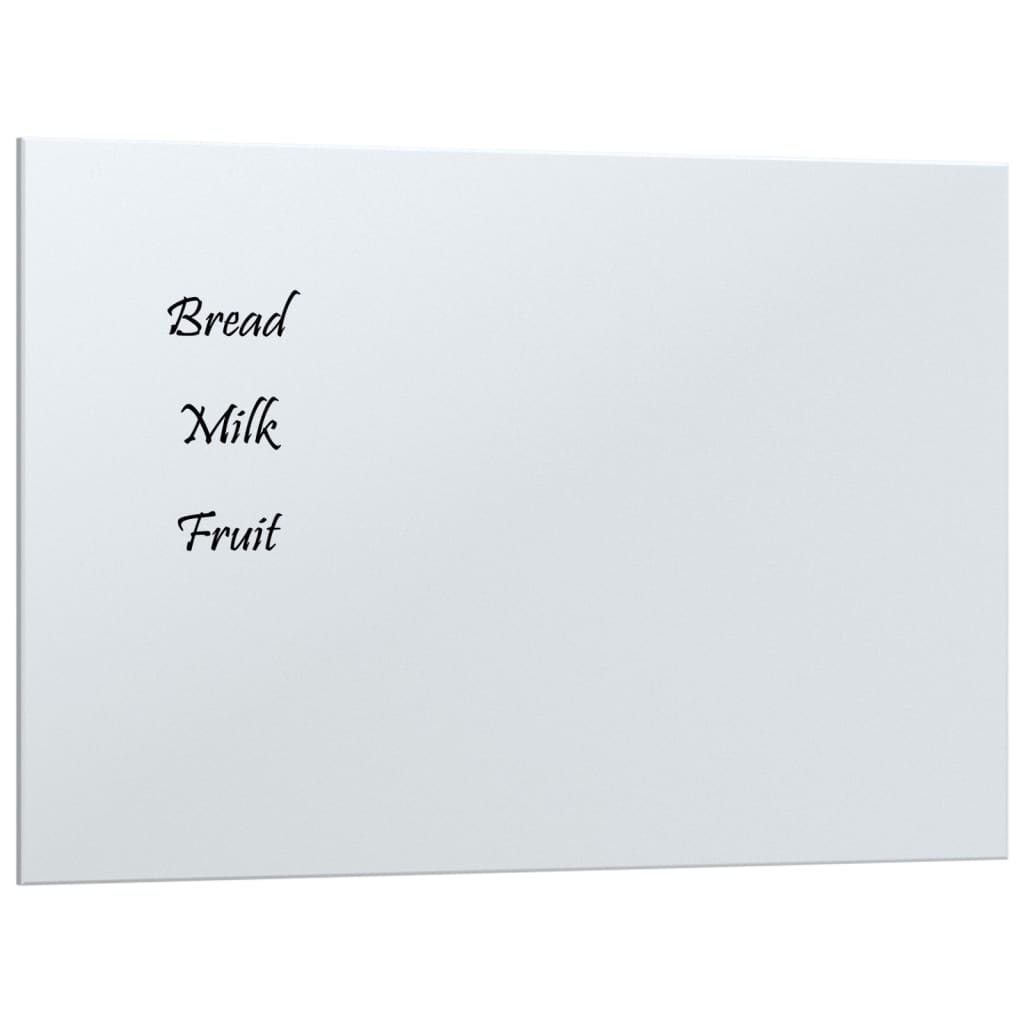 Fehér falra szerelhető edzett üveg mágnestábla 40 x 30 cm 