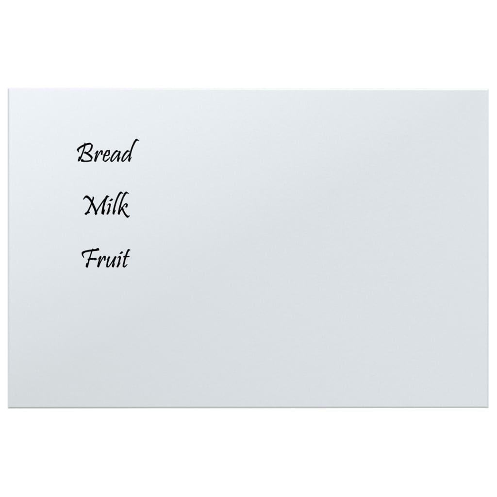 vidaXL Wall-mounted Magnetic Board White 40x30 cm Tempered Glass