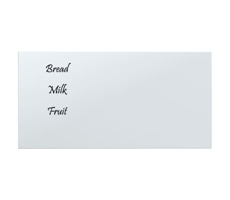 vidaXL Wall-mounted Magnetic Board White 40x20 cm Tempered Glass