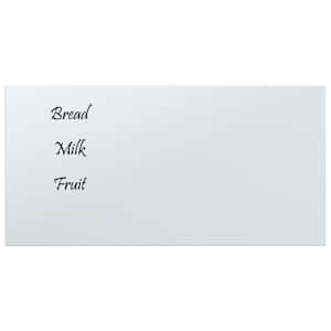 vidaXL Wall-mounted Magnetic Board White 40x20 cm Tempered Glass