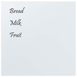 vidaXL Wall-mounted Magnetic Board White 40x40 cm Tempered Glass