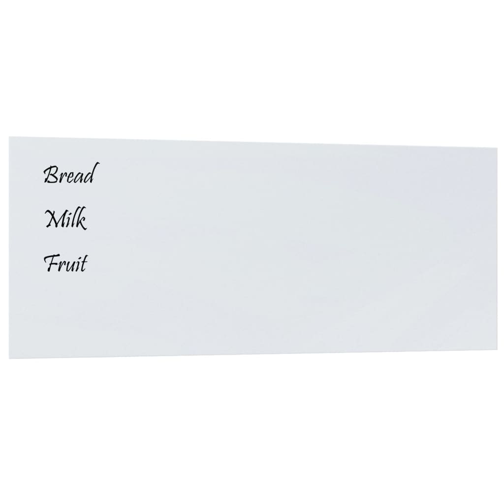 Image of vidaXL Wall-mounted Magnetic Board White 100x40 cm Tempered Glass